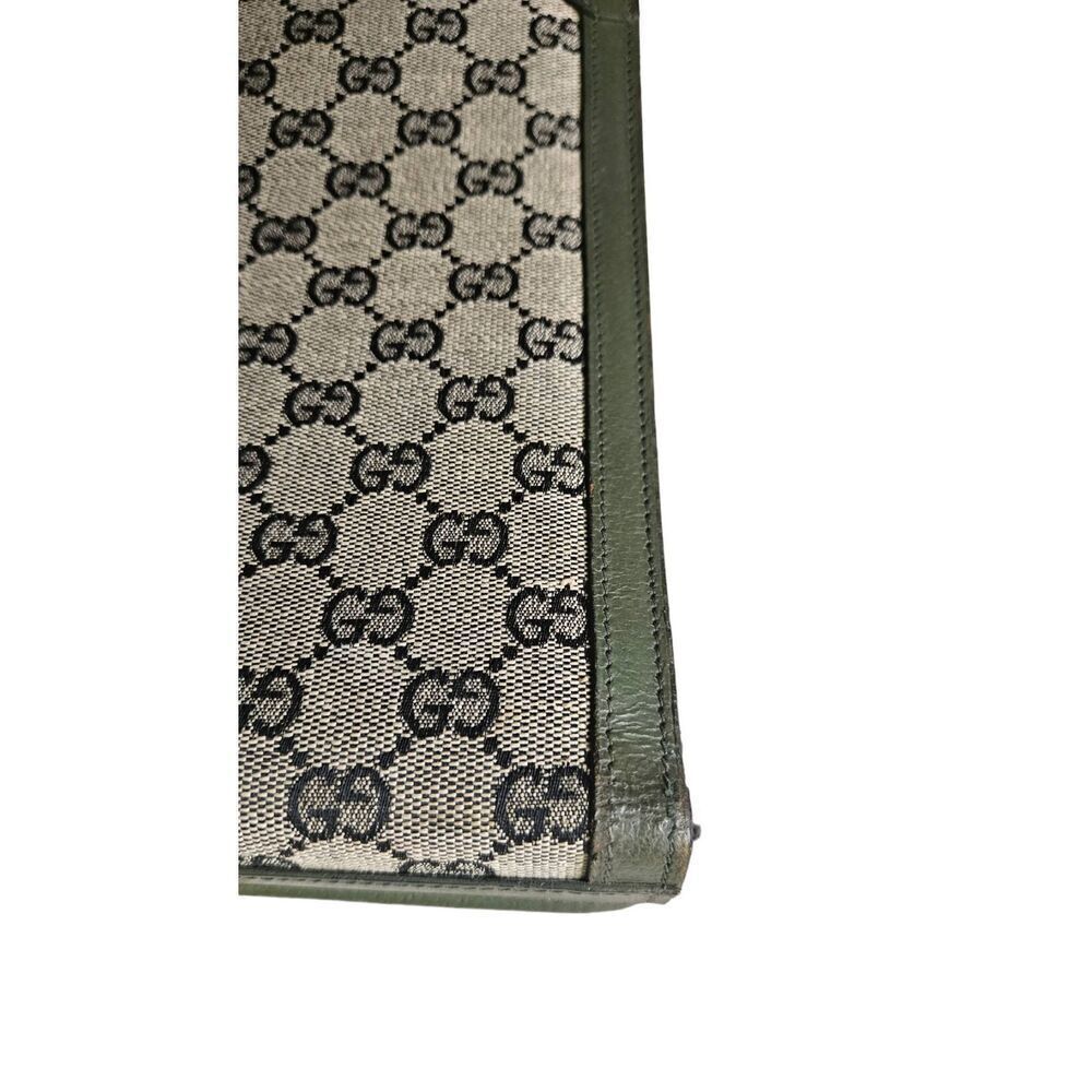 Rare Olive Green Gucci Monogram Collector Portfolio Briefcase | Circa 1960s-1970 - Picture 6 of 11